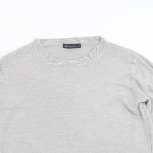 Marks and Spencer Womens Grey  Knit Pullover Jumper Size 14