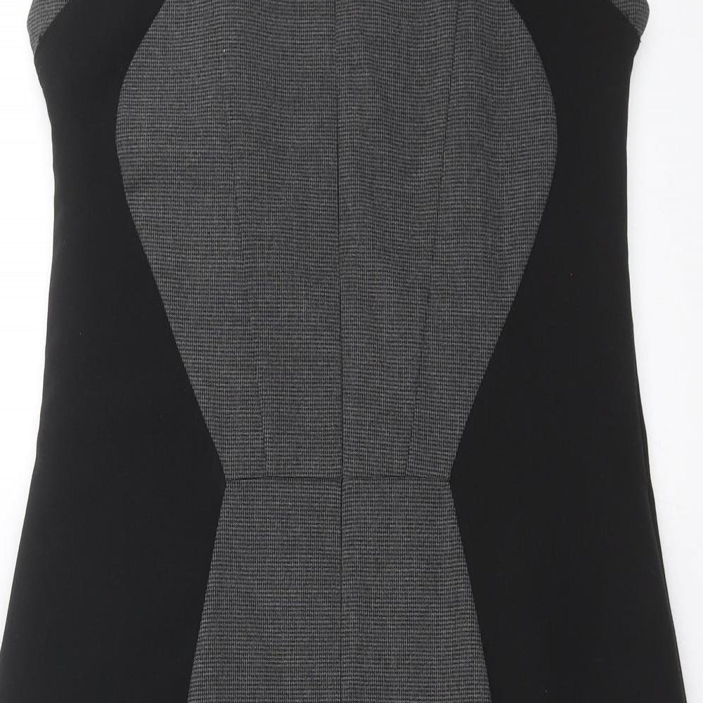 Warehouse Womens Grey Houndstooth  Shift  Size 14
