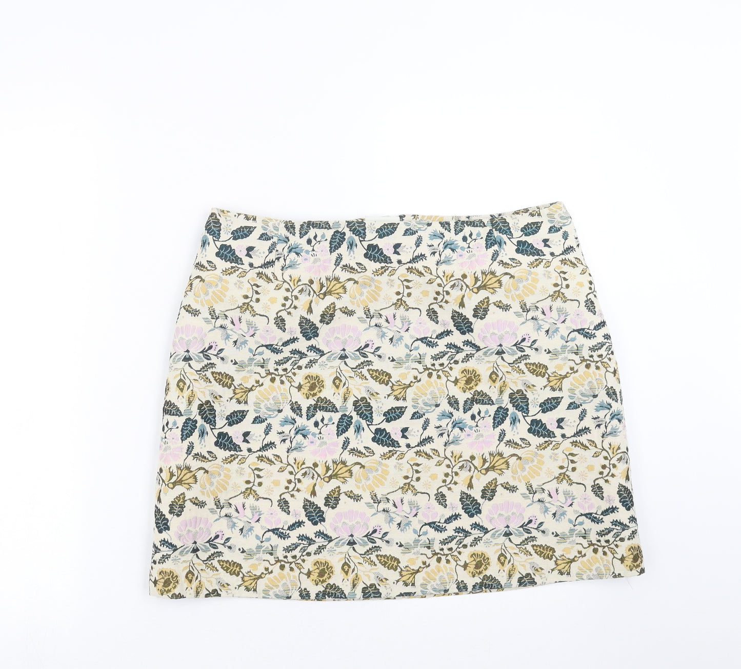 TU Womens Beige Floral  Mini Skirt Size 14