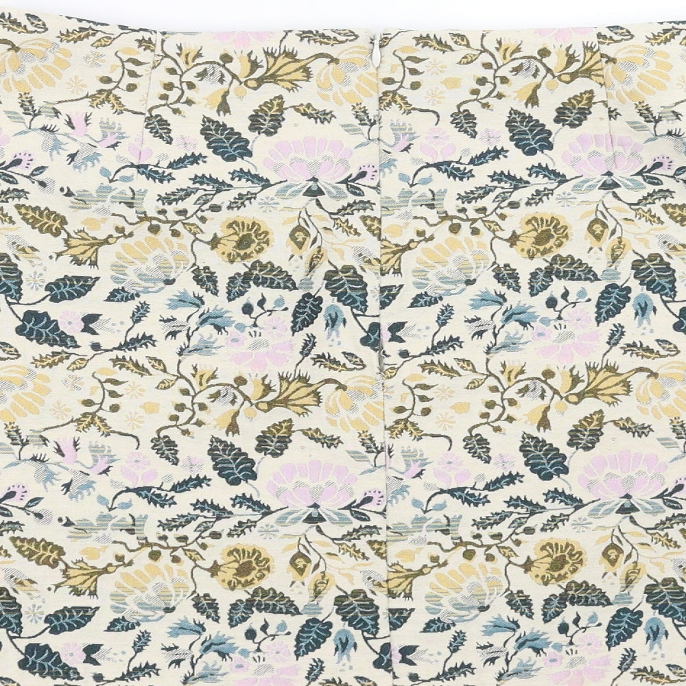 TU Womens Beige Floral  Mini Skirt Size 14