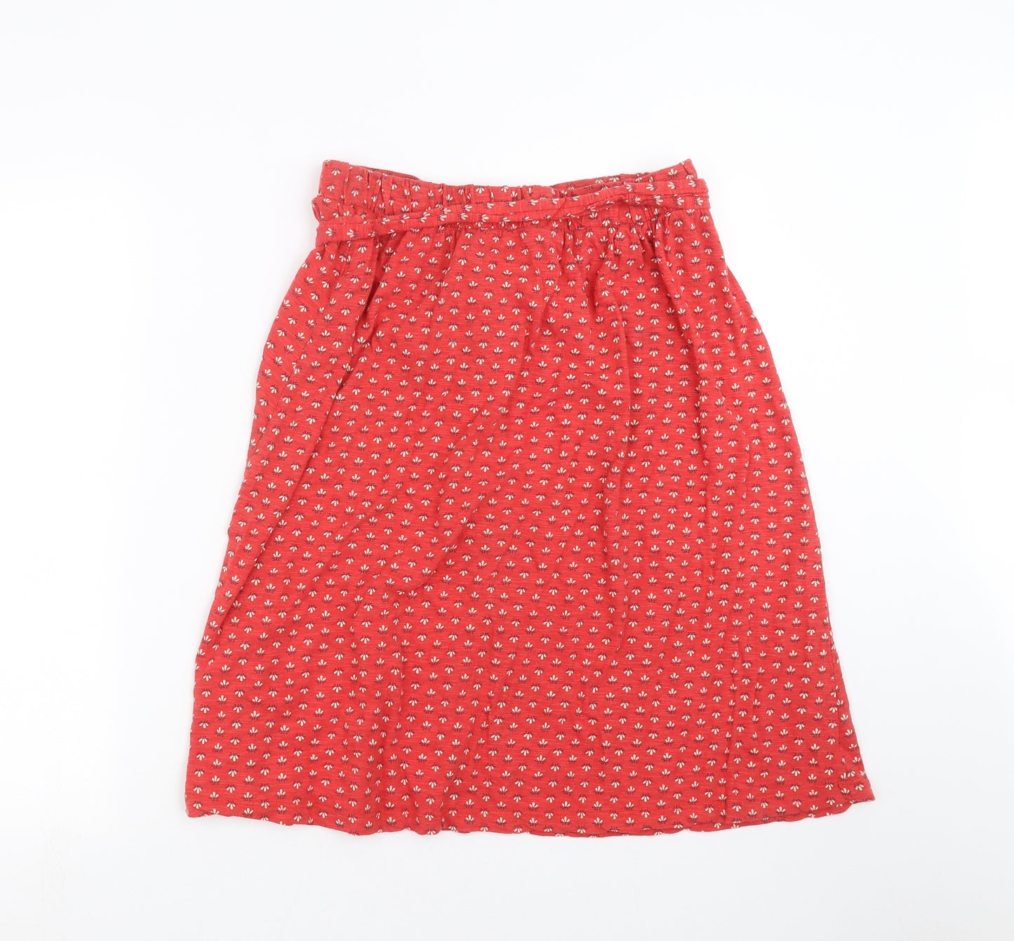 Fat Face Womens Red Floral  A-Line Skirt Size 12