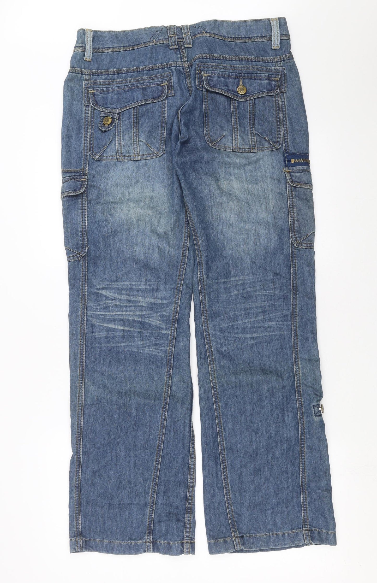 George Womens Blue  Denim Straight Jeans Size 12 L31 in - slouch fit