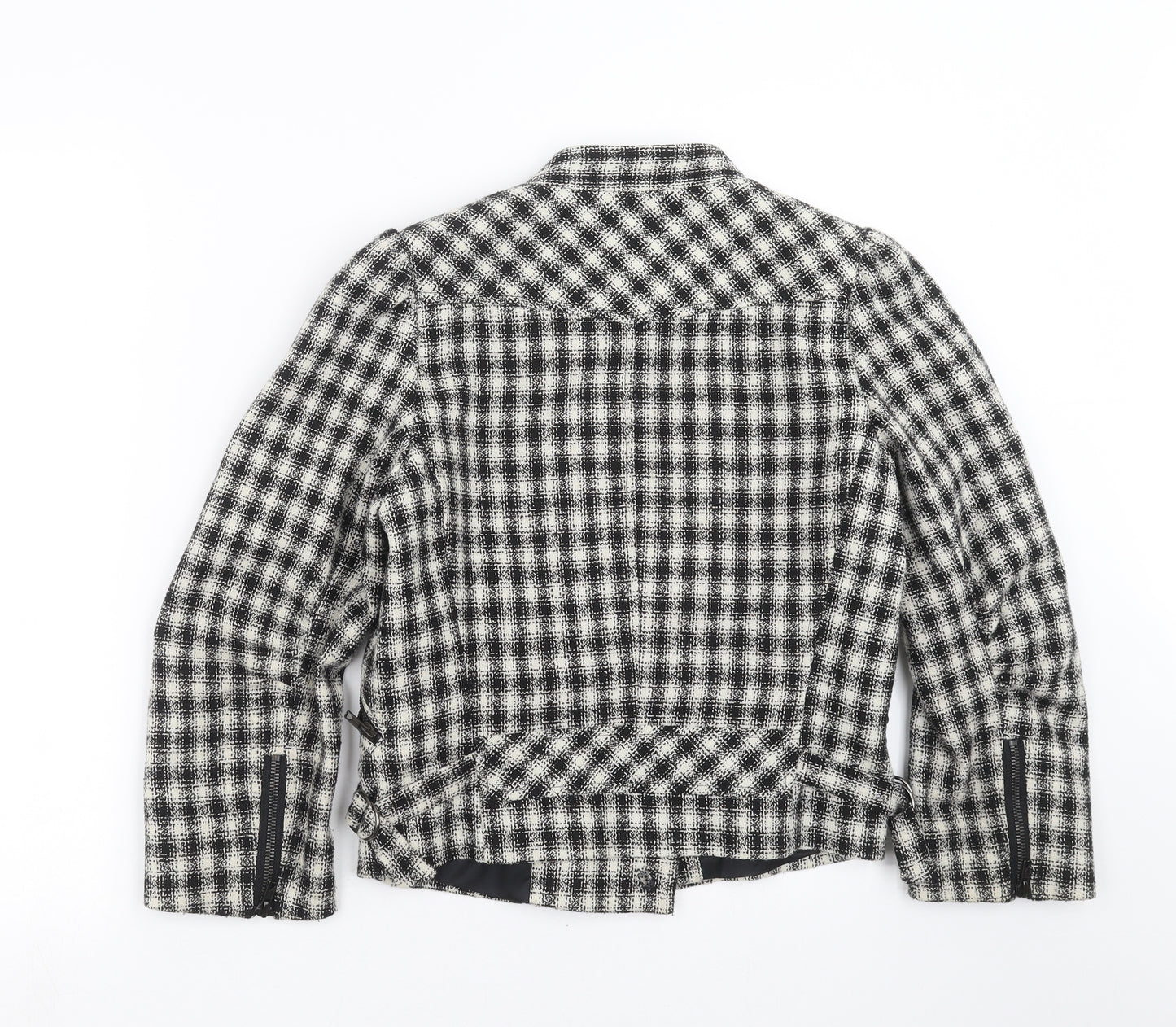 Topshop Womens Black Check  Jacket  Size 10