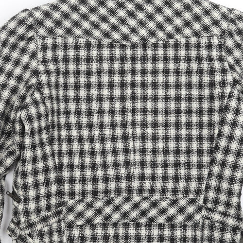 Topshop Womens Black Check  Jacket  Size 10