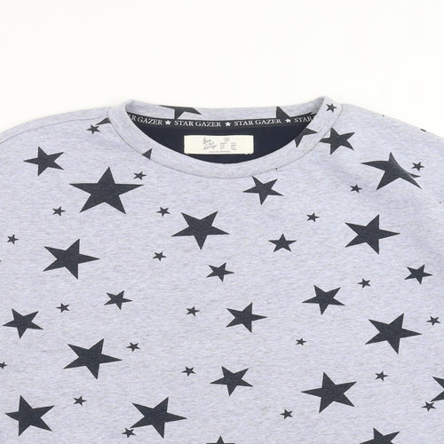 Love to Lounge Womens Blue   Pullover Sweatshirt Size M  - Loungewear Top, star pattern