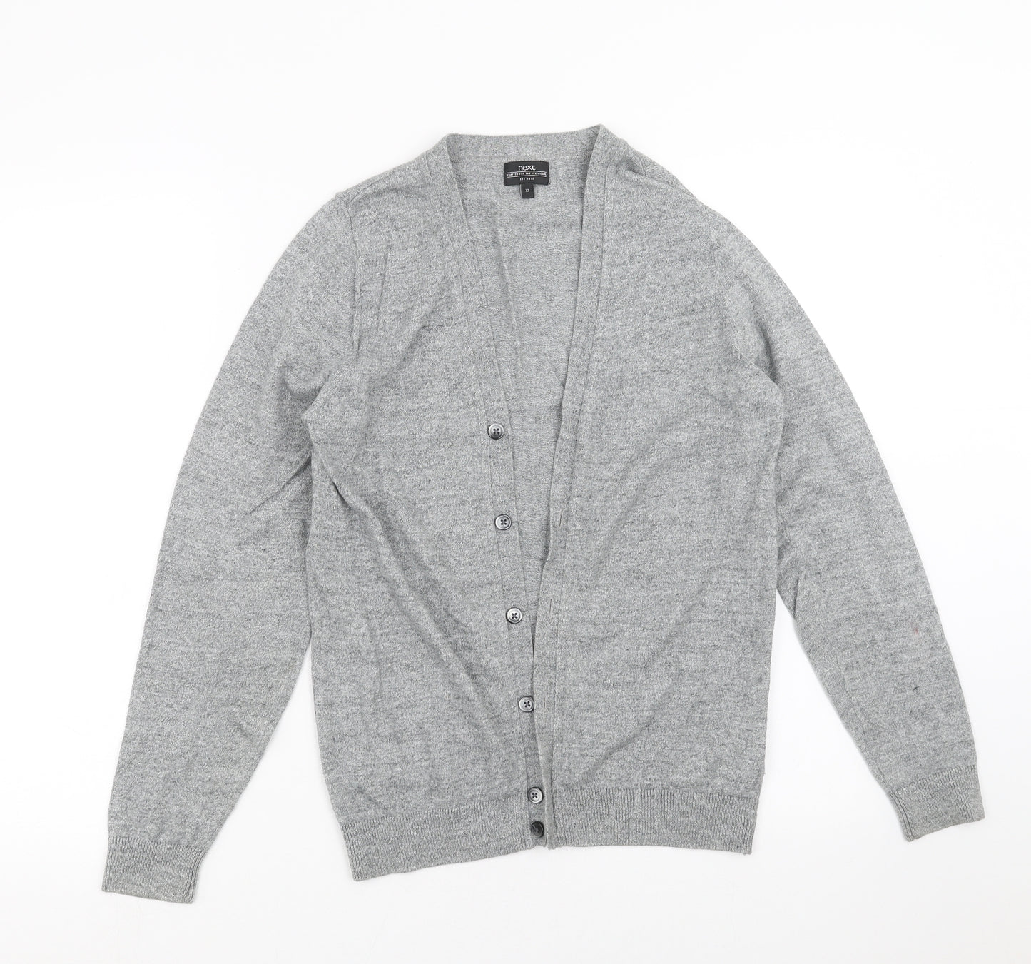 NEXT Mens Grey  Knit Cardigan Jumper Size XS