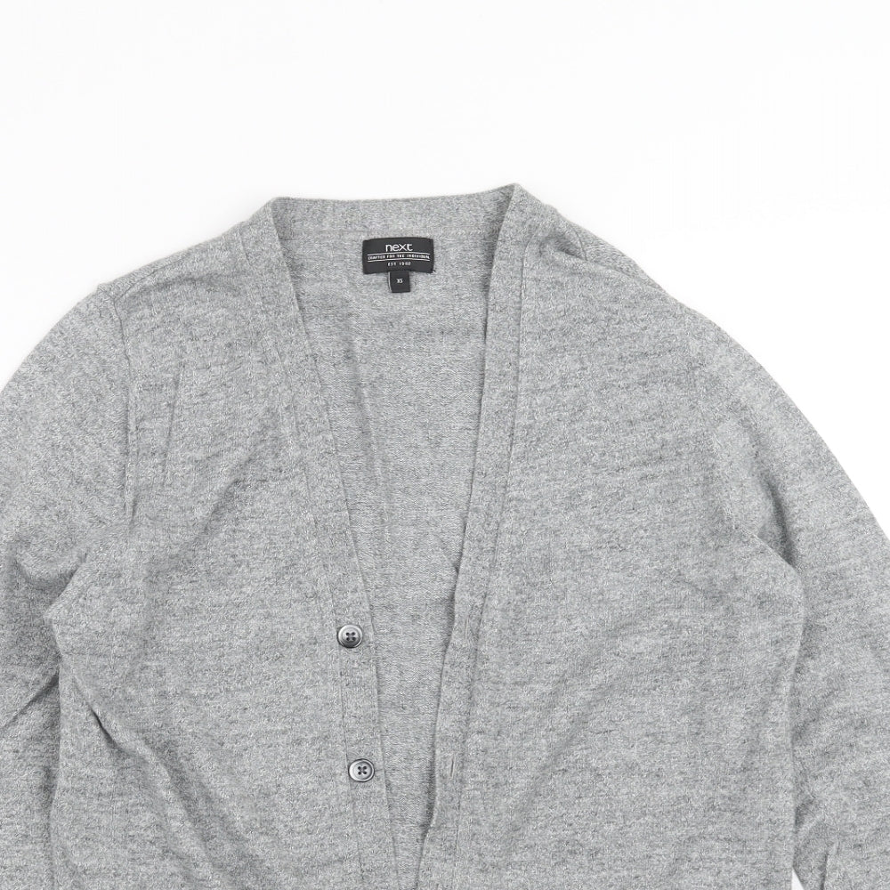 NEXT Mens Grey  Knit Cardigan Jumper Size XS