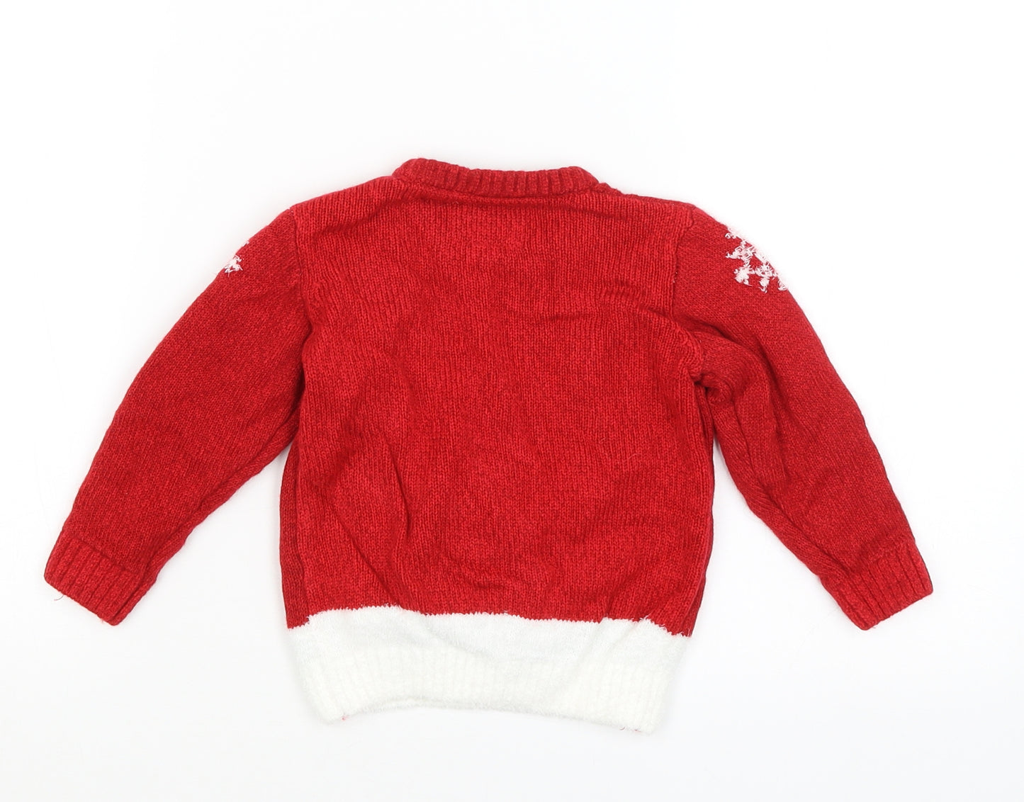 F&F Baby Red   Pullover Jumper Size 12-18 Months  - Christmas