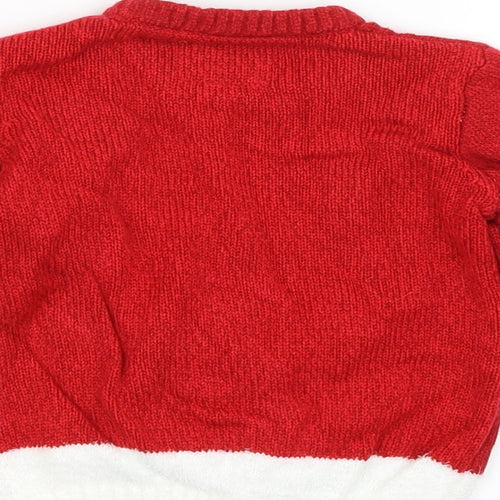 F&F Baby Red   Pullover Jumper Size 12-18 Months  - Christmas