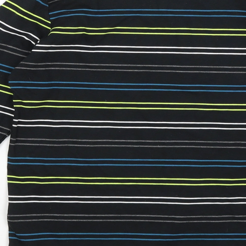 Primark Boys Black Striped  Basic T-Shirt Size 8-9 Years