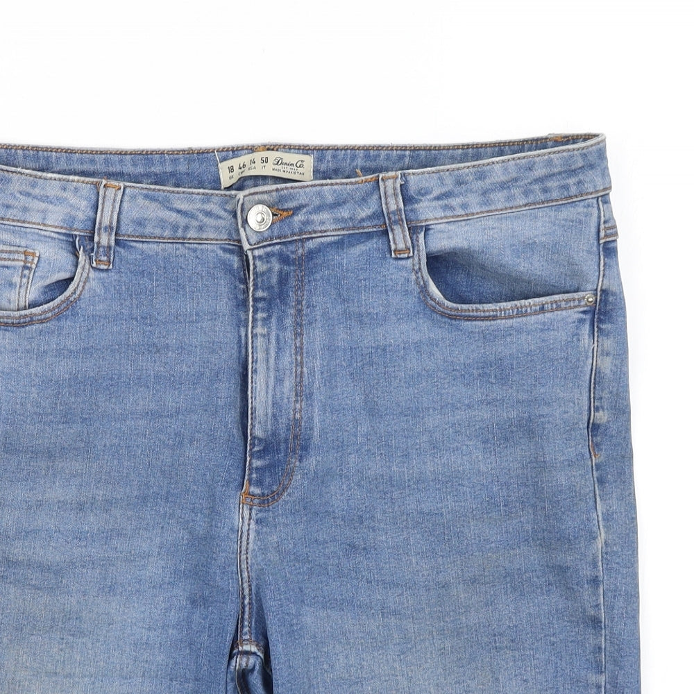 Denim Co Womens Blue   Cut-Off Shorts Size 18