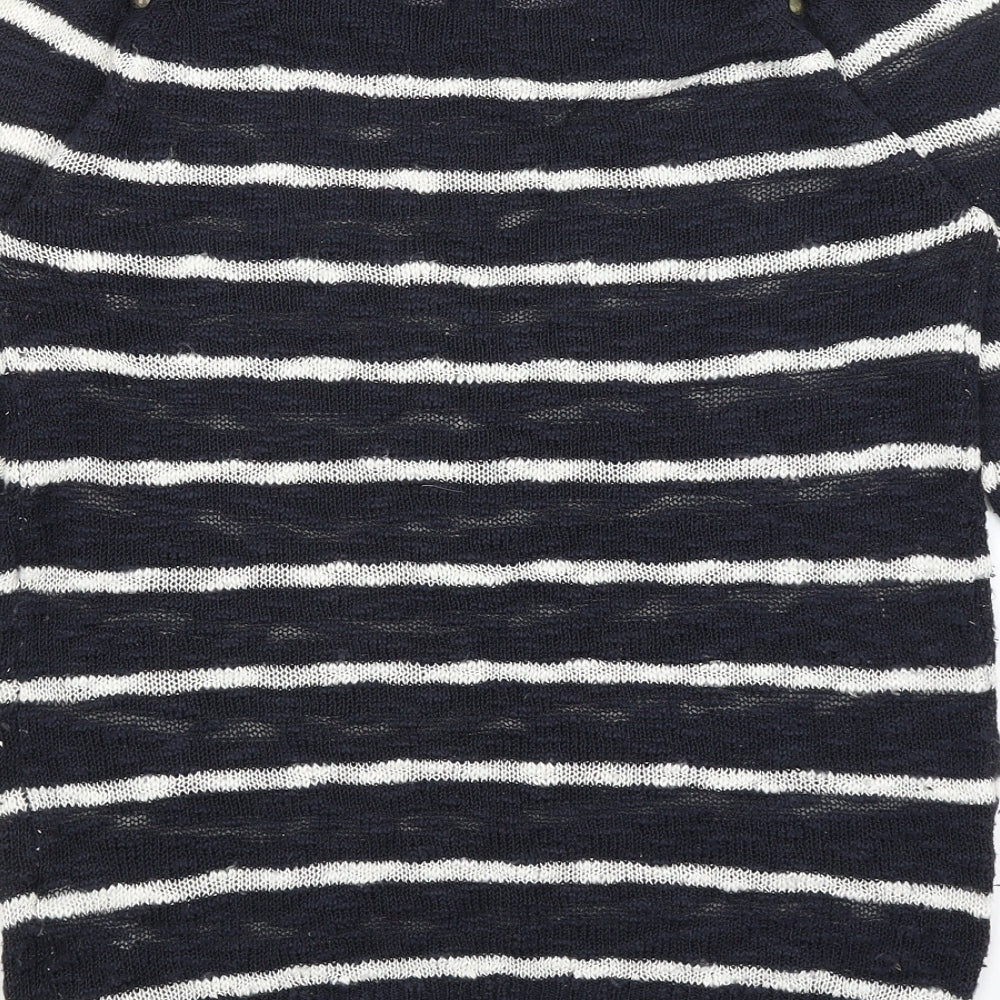 F&F Womens Blue Striped  Pullover Jumper Size 8