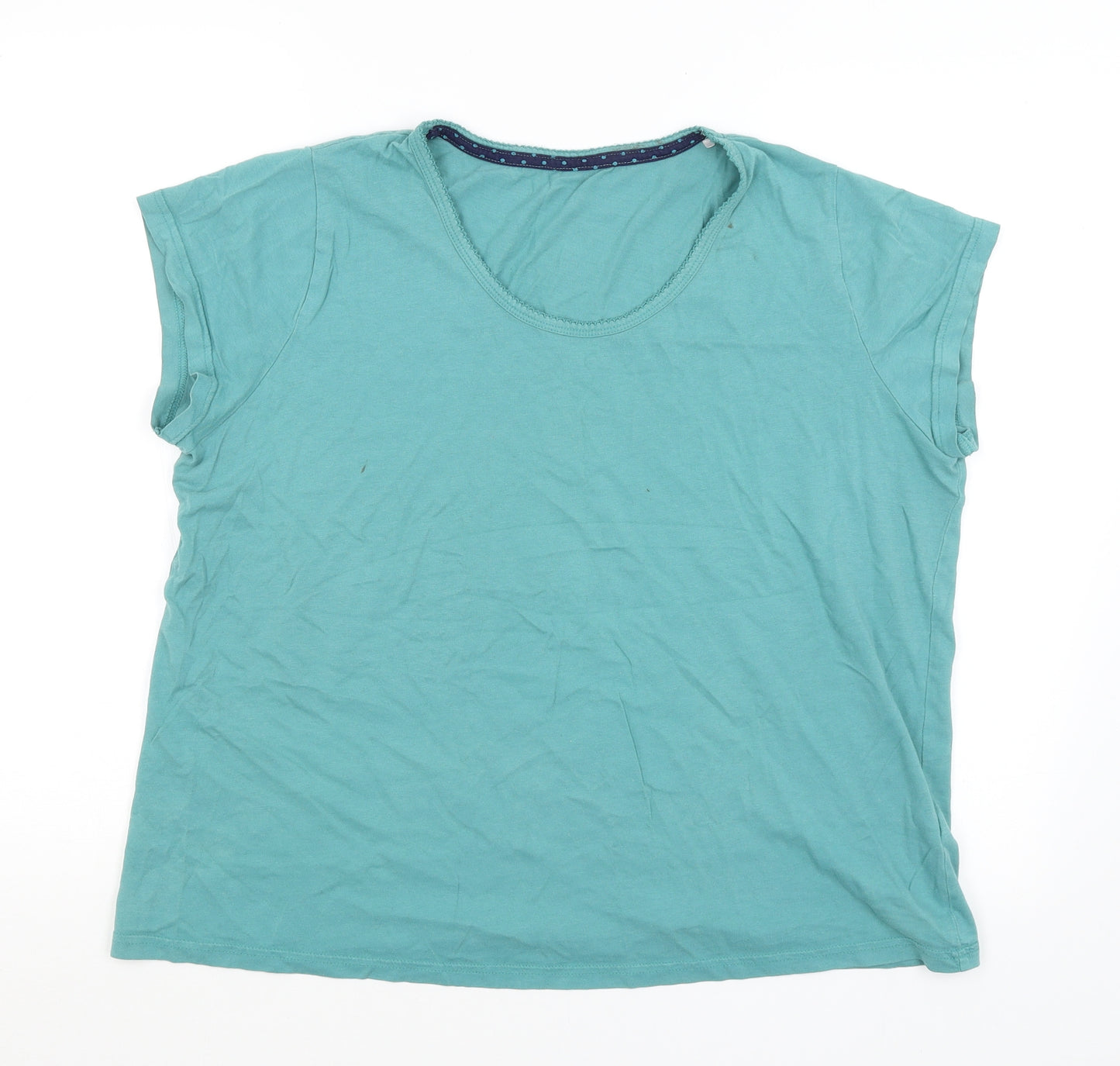 M&S Womens Blue Solid  Top Pyjama Top Size 16