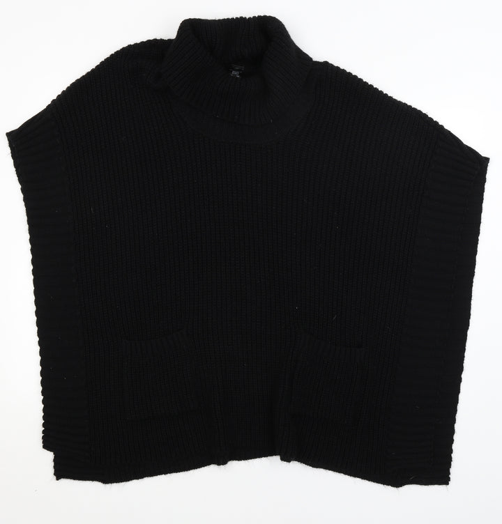 F&F Womens Black   Jacket Poncho Size S