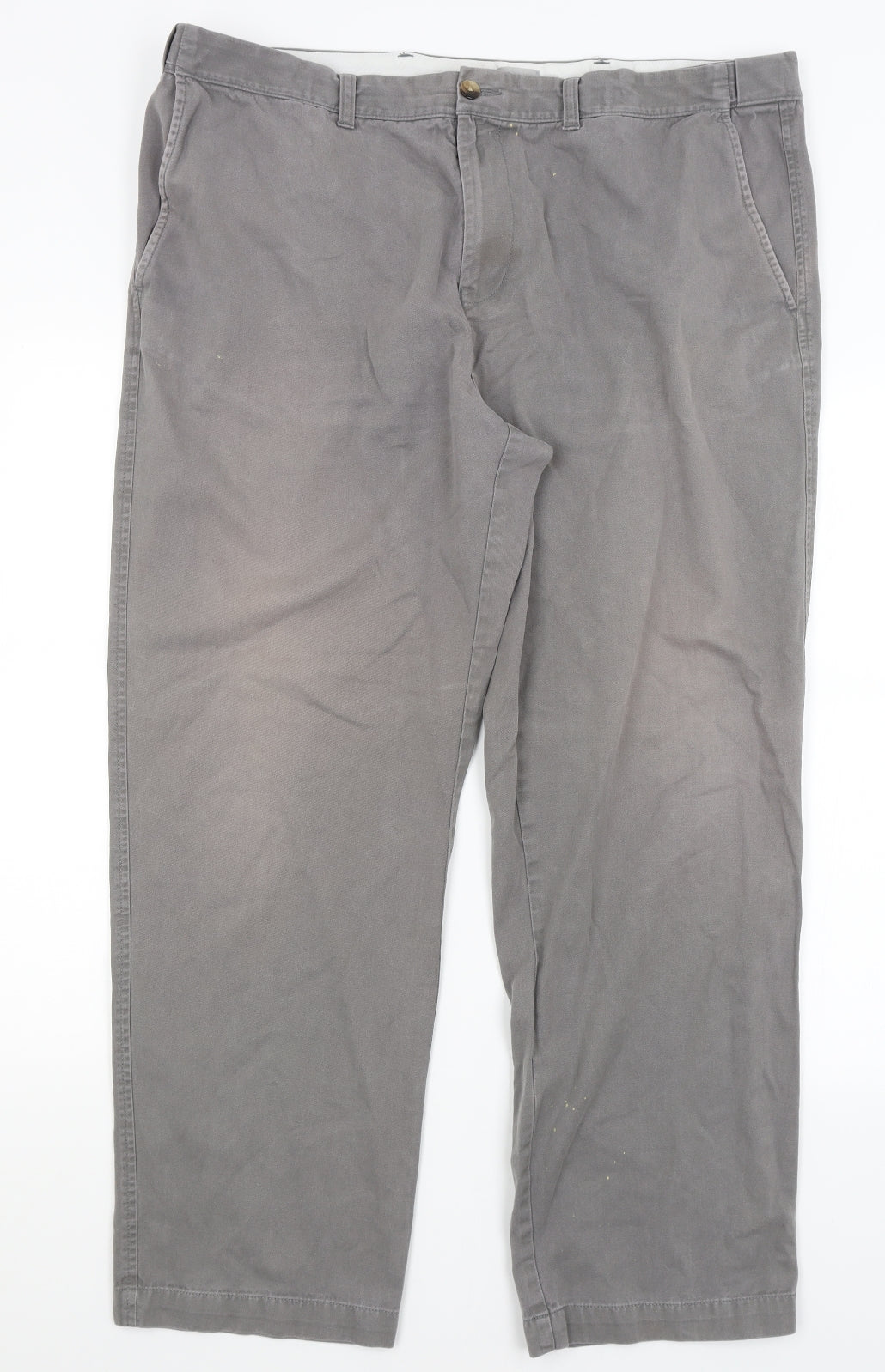 M&S Mens Grey   Chino Trousers Size 42 in L29 in