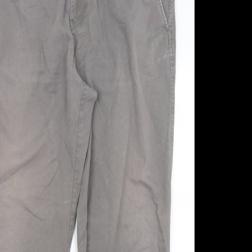M&S Mens Grey   Chino Trousers Size 42 in L29 in