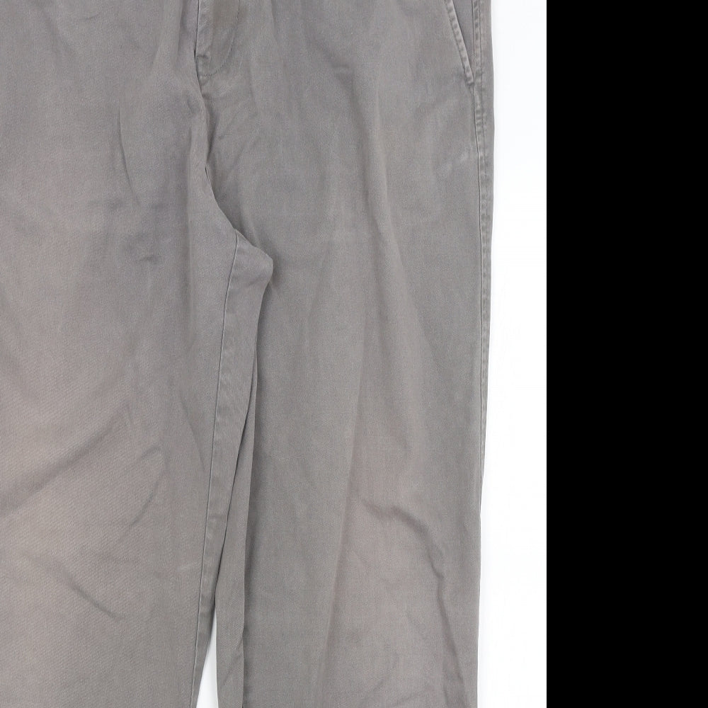 M&S Mens Grey   Chino Trousers Size 42 in L29 in