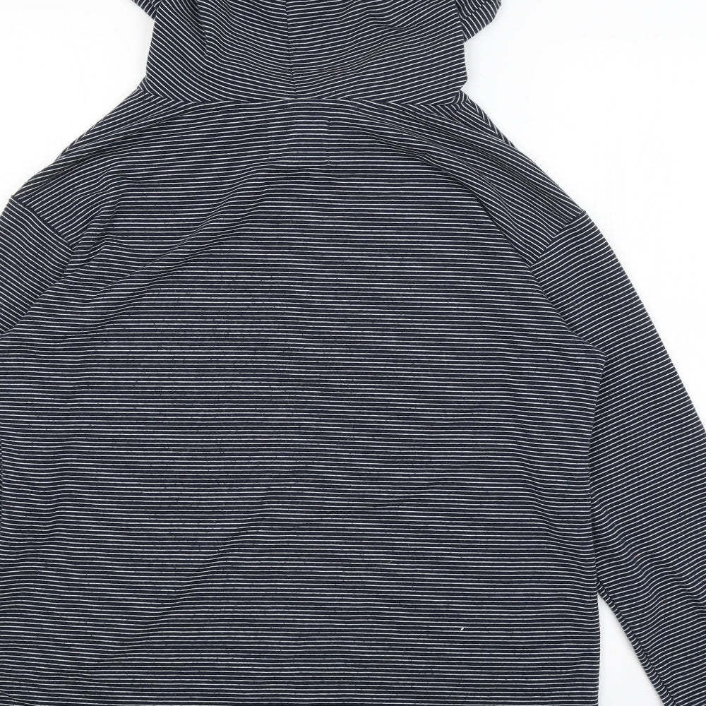 NEXT Womens Blue Striped  Pullover Hoodie Size 12