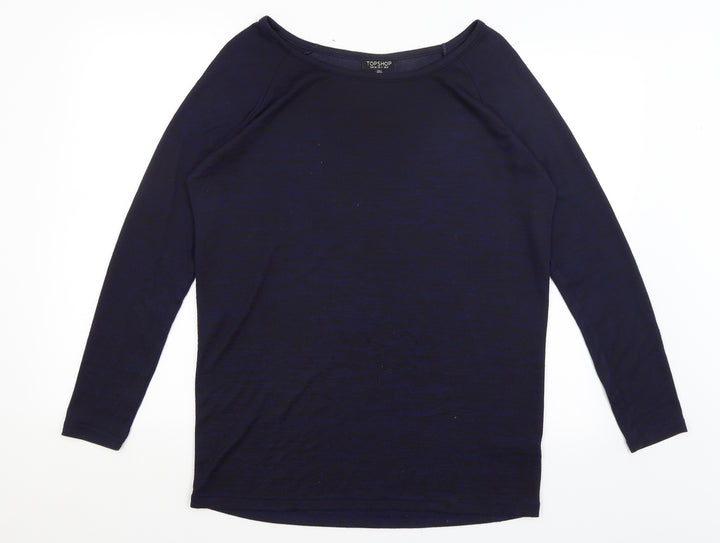 Topshop Womens Blue   Basic T-Shirt Size 8