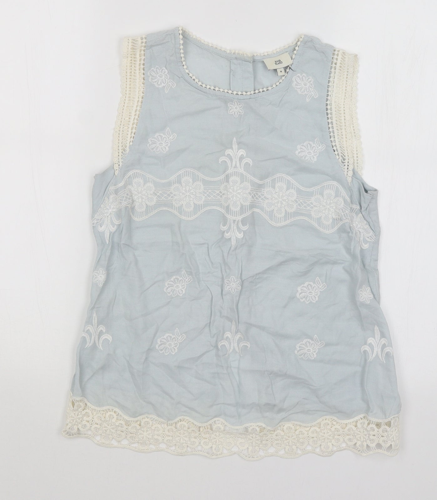 River Island Womens Blue   Basic Tank Size 8
