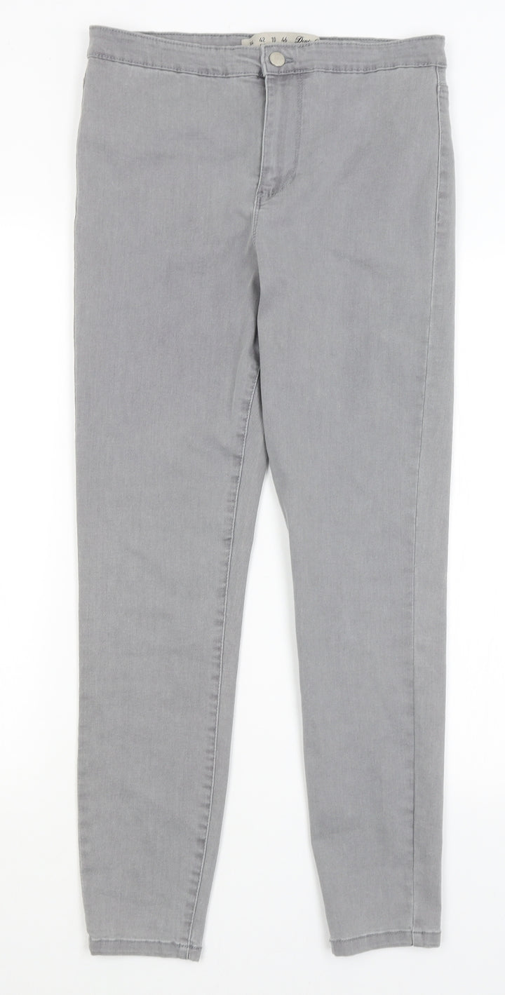 Denim Co Womens Grey Skinny Jeans Size 14 L28 in