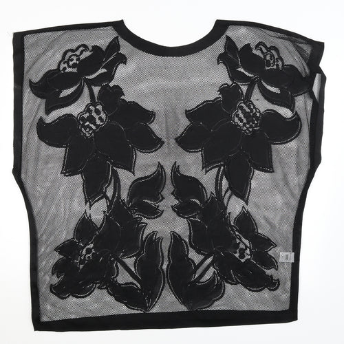 River Island Womens Black Floral  Pullover Jumper Size S