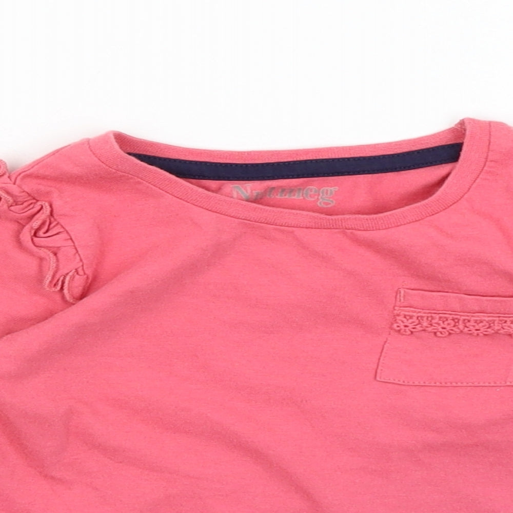 Nutmeg Girls Pink   Basic T-Shirt Size 3-4 Years