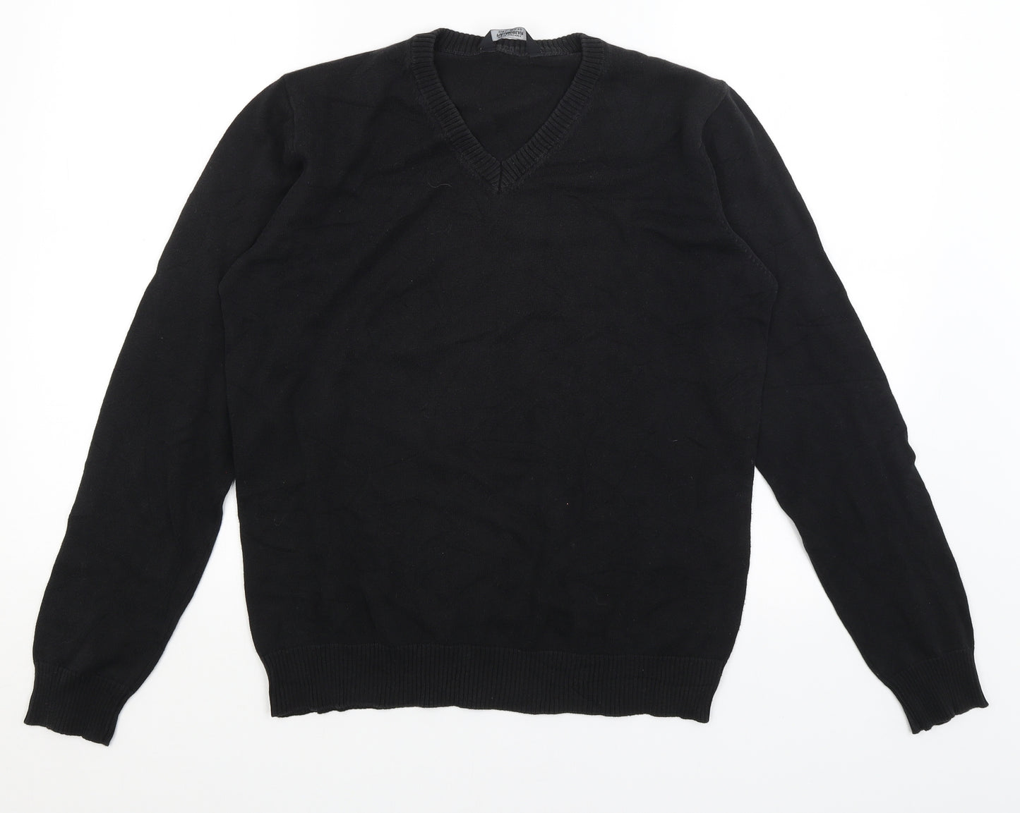 Pull & Bear Mens Black   Pullover Jumper Size L