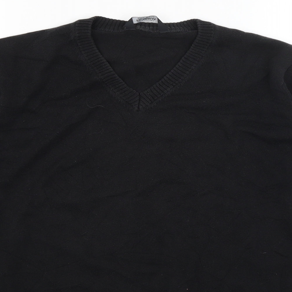 Pull & Bear Mens Black   Pullover Jumper Size L