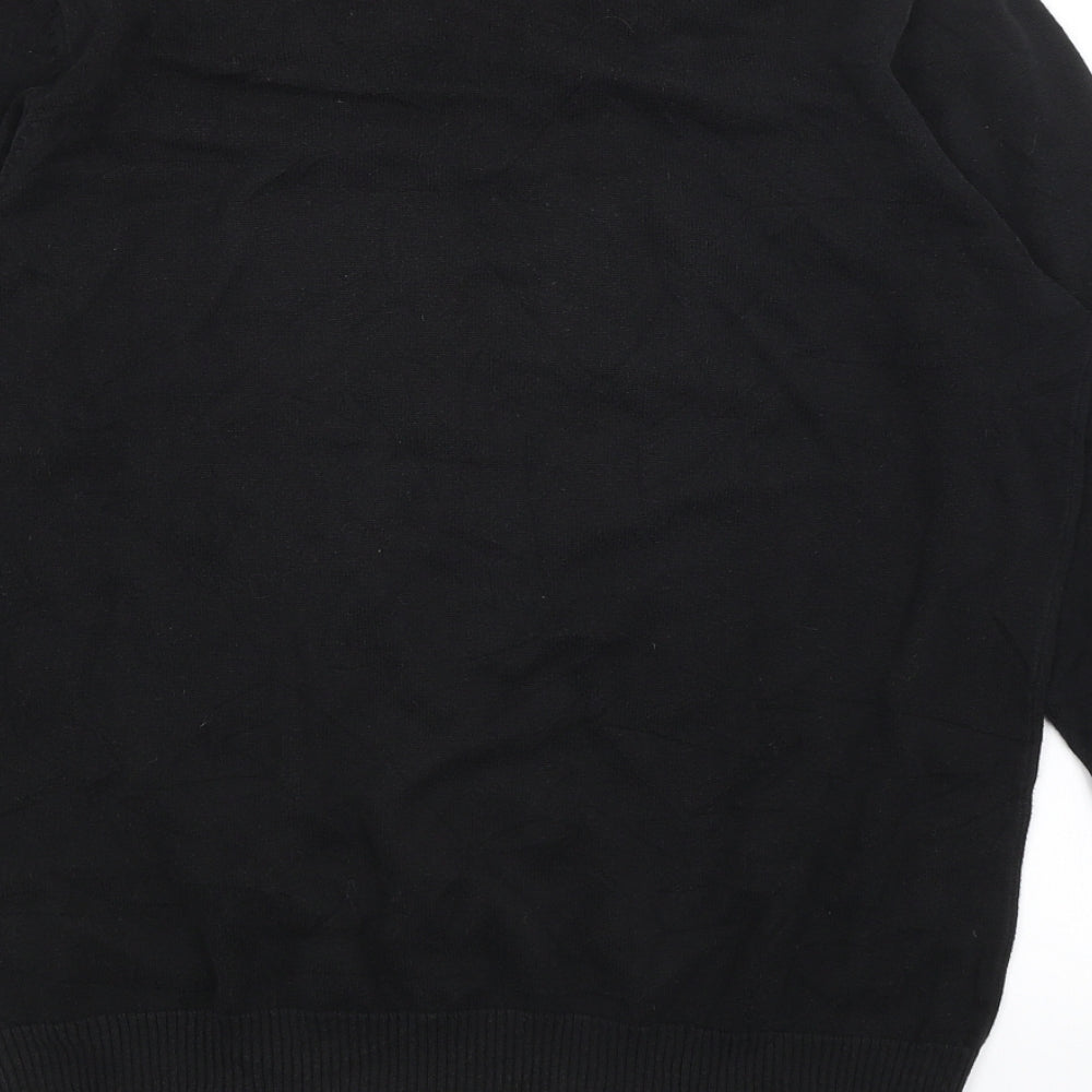 Pull & Bear Mens Black   Pullover Jumper Size L