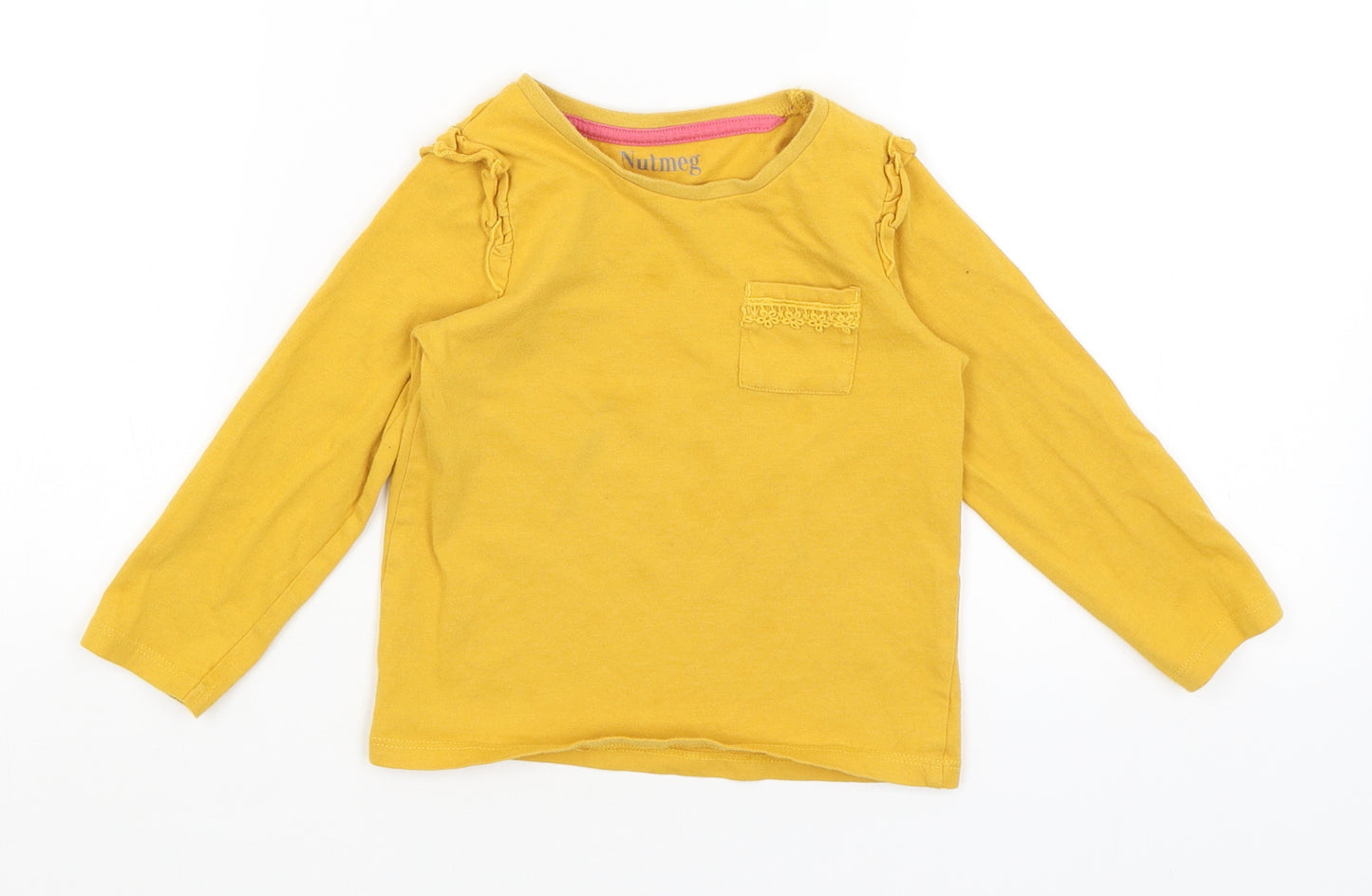 Nutmeg Girls Yellow   Basic T-Shirt Size 3-4 Years