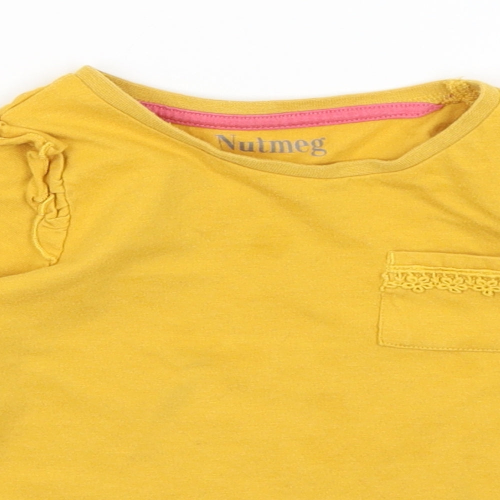 Nutmeg Girls Yellow   Basic T-Shirt Size 3-4 Years