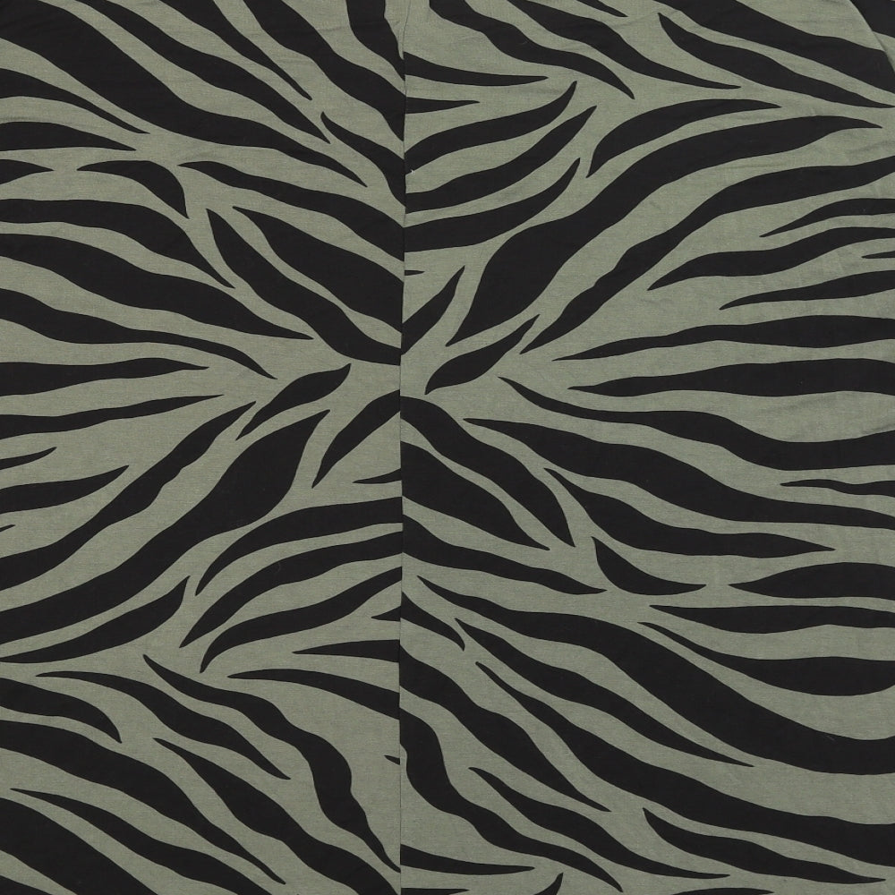 Yours Womens Green Animal Print  Basic T-Shirt Size 16