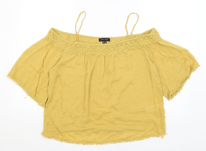 New Look Womens Yellow   Basic Blouse Size 14