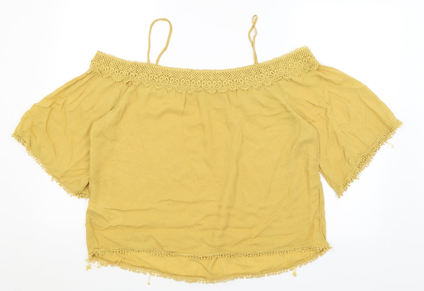 New Look Womens Yellow   Basic Blouse Size 14