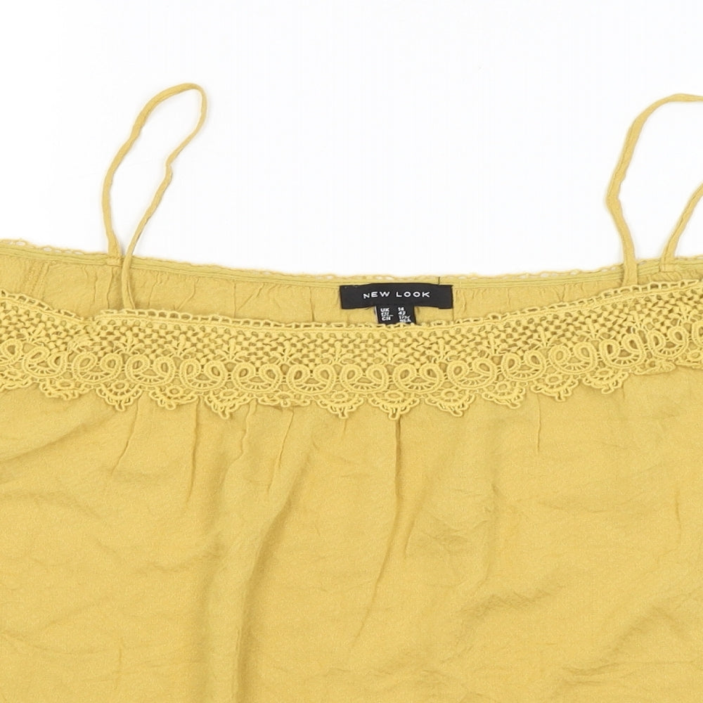 New Look Womens Yellow   Basic Blouse Size 14