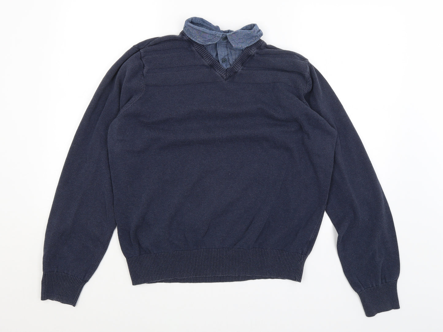 F&F Mens Blue   Pullover Jumper Size XL