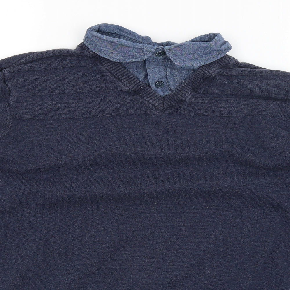 F&F Mens Blue   Pullover Jumper Size XL
