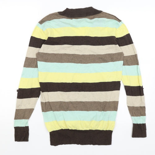 NEXT Womens Brown Striped  Pullover Jumper Size 8