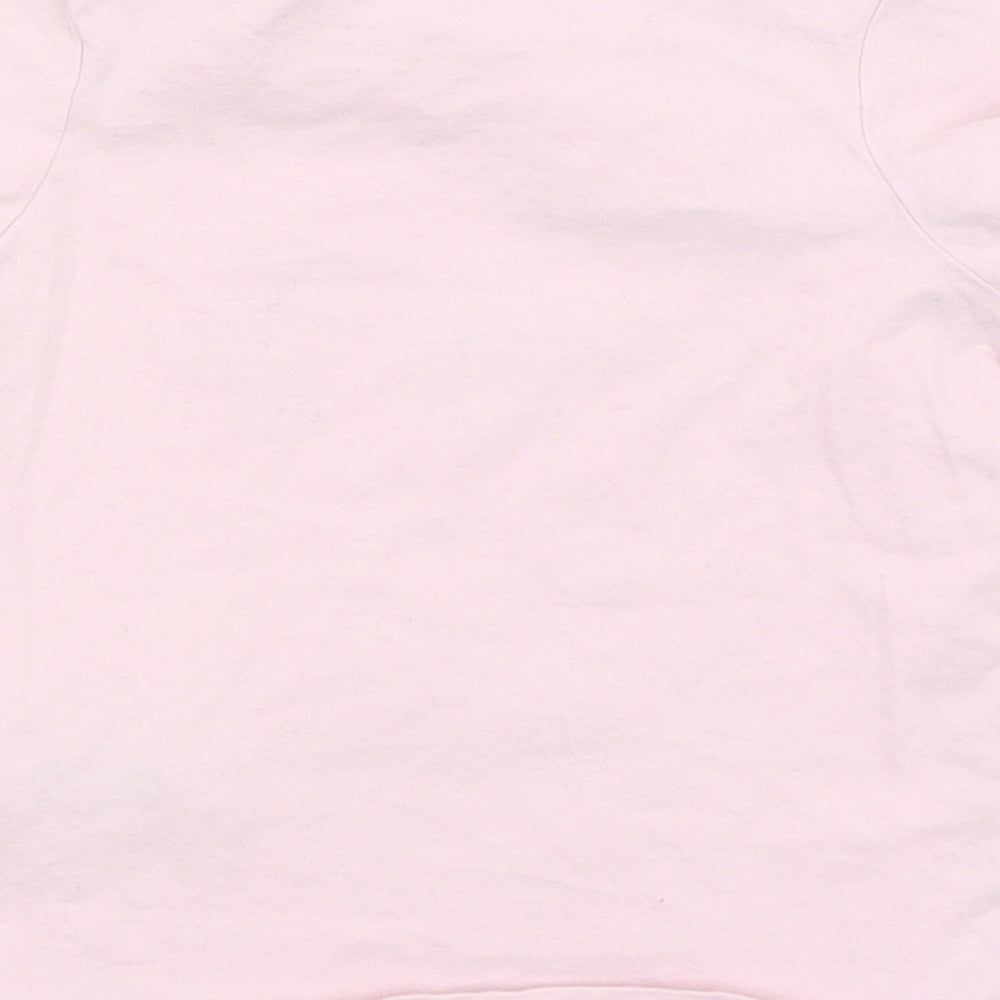 M&S Girls Pink   Basic T-Shirt Size 3-4 Years  - Unicorns Will Save The World