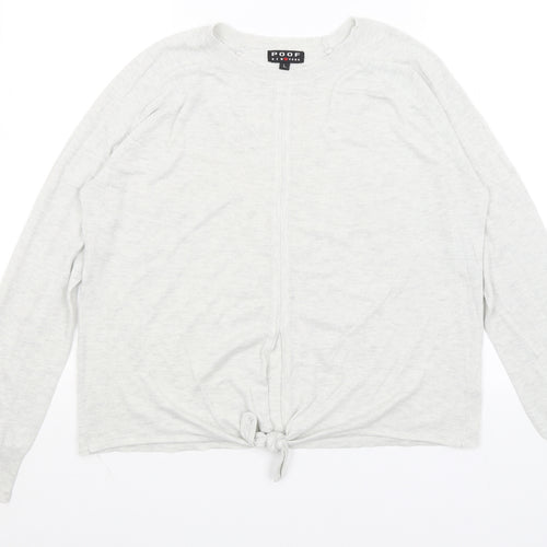 Poof New York Womens Grey   Pullover Jumper Size L