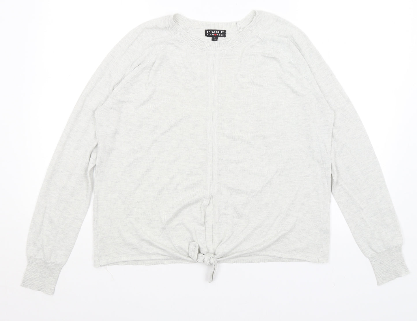 Poof New York Womens Grey   Pullover Jumper Size L