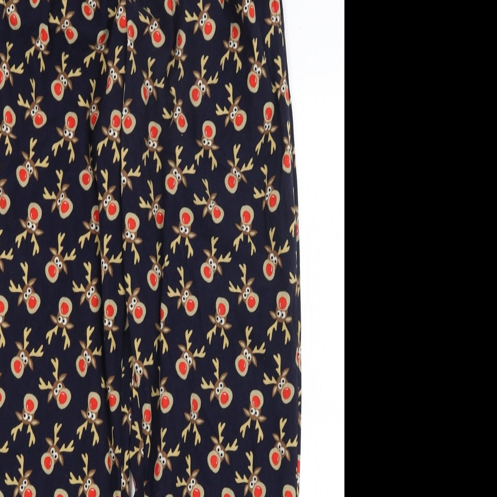 NEXT Mens Blue Solid   Pyjama Pants Size M  - Reindeer