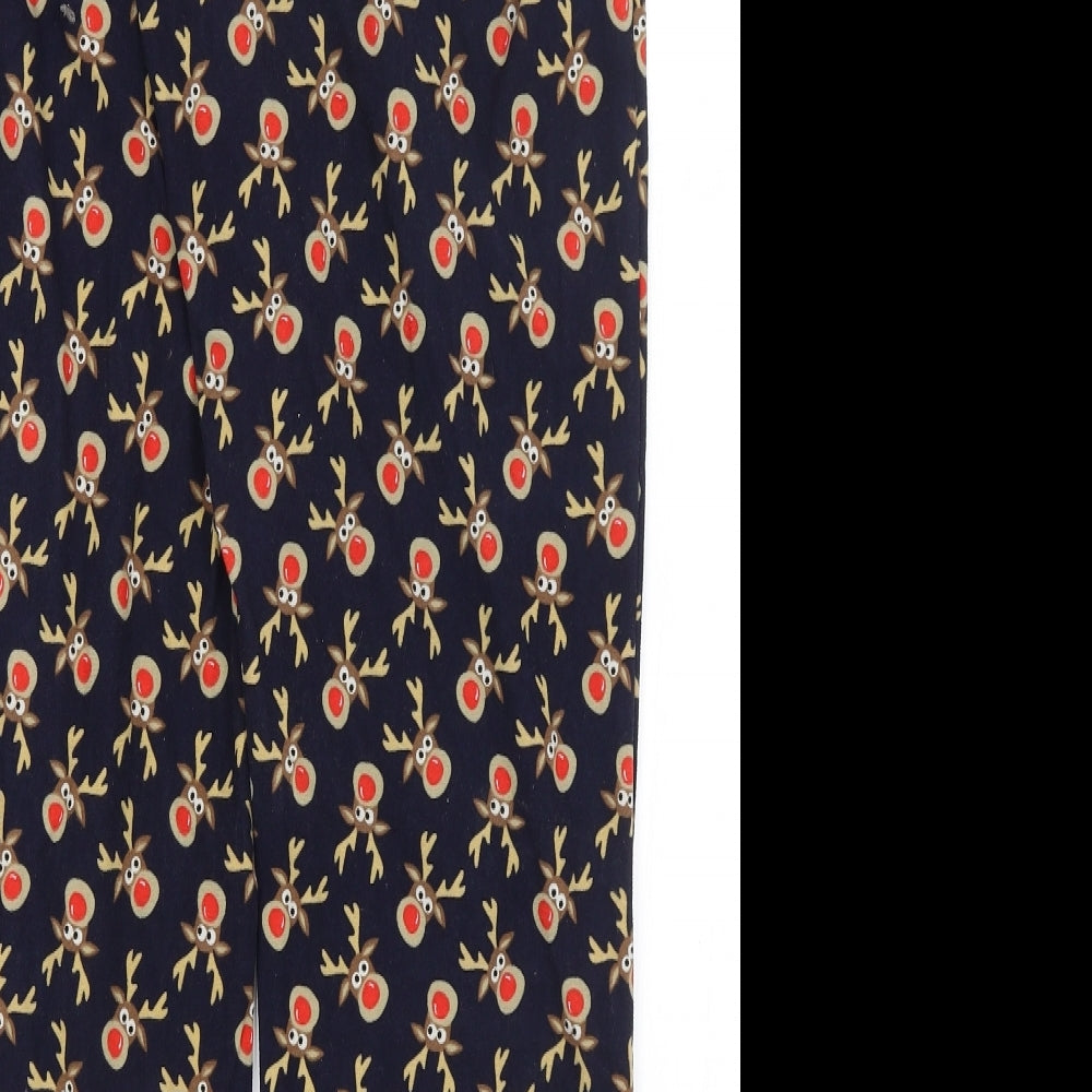 NEXT Mens Blue Solid   Pyjama Pants Size M  - Reindeer