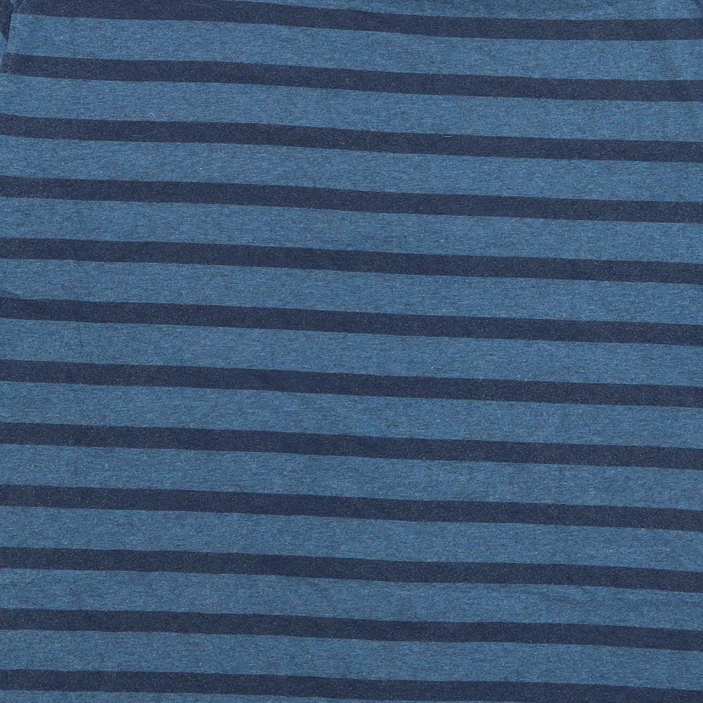 Raging Bull Mens Blue Striped   T-Shirt Size L