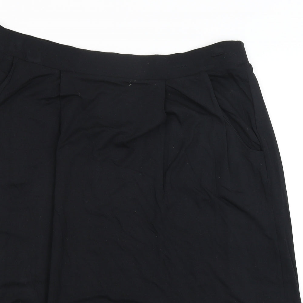 Preworn Womens Black   A-Line Skirt Size 18
