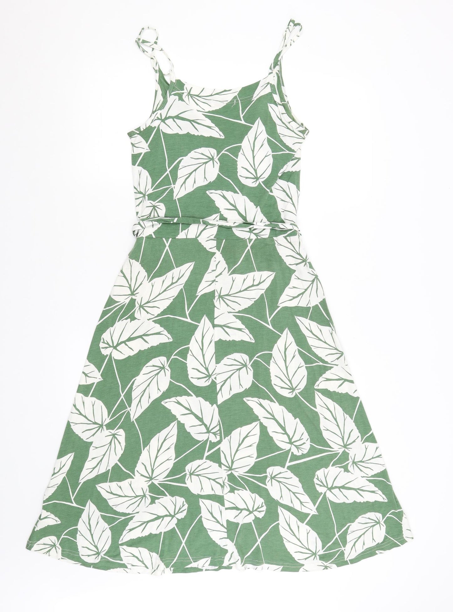 VILA Womens Green Floral  Fit & Flare  Size M