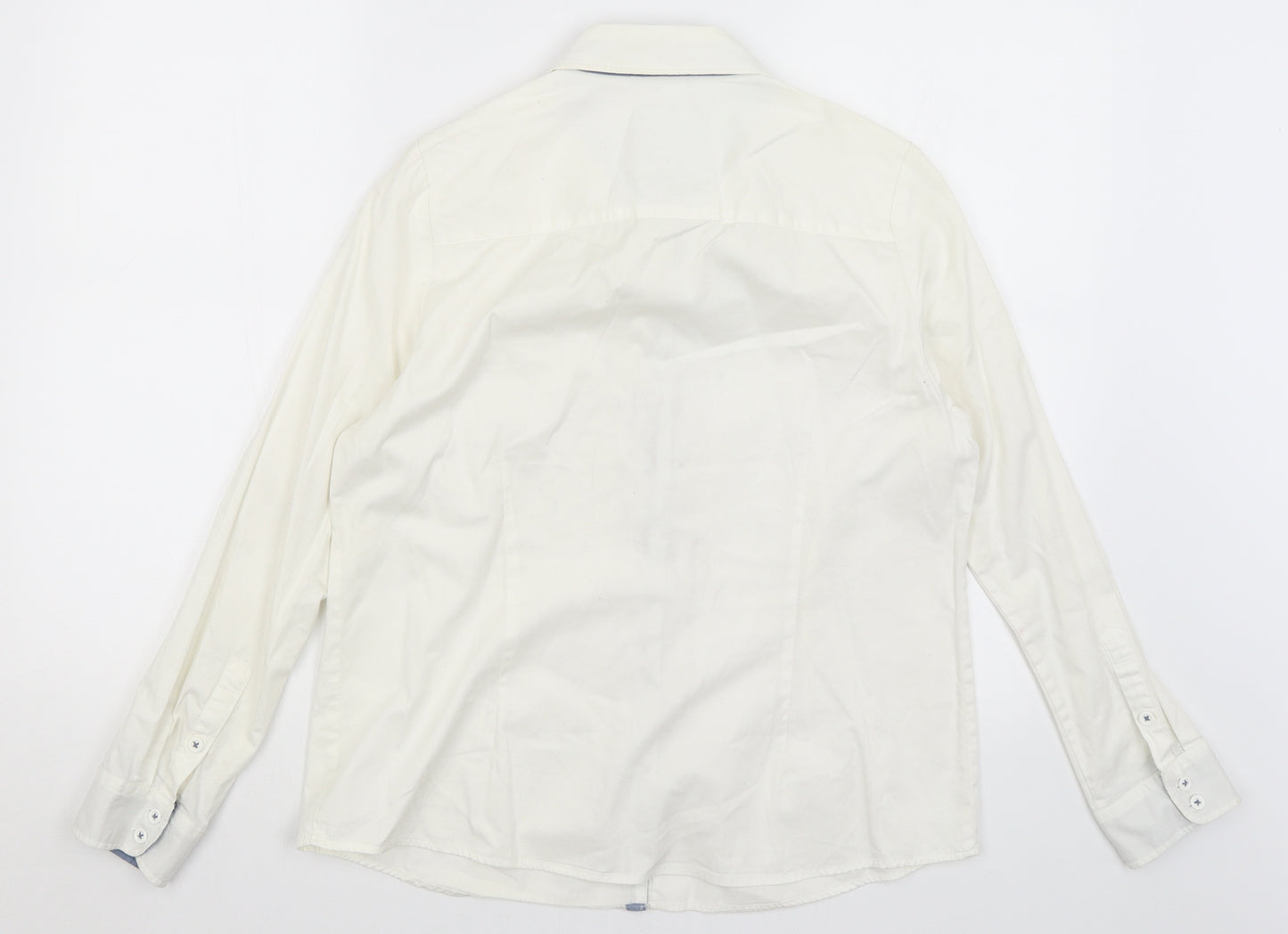 DASH Mens White    Button-Up Size S