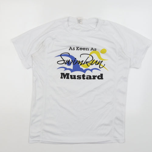 Roly Mens White   Basic T-Shirt Size M  - Keen As Mustard