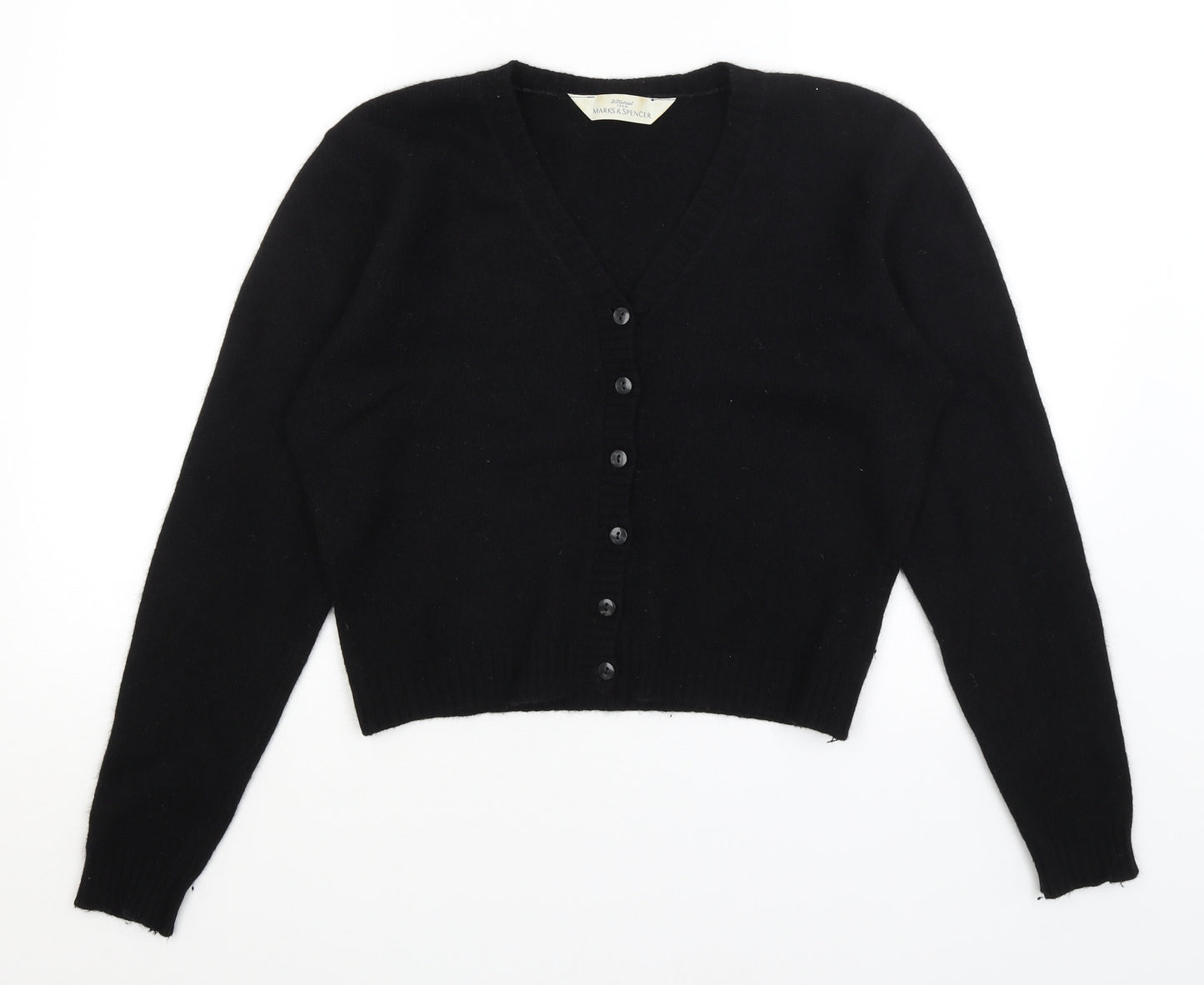 St Michael Womens Black   Cardigan Jumper Size 12